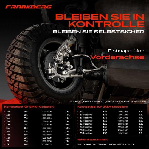 2x Spurstange Vorderachse für BMW 3er E36 3er Cabriolet 3er Compact 3er Coupe 3er Touring Z3 Coupe Bild 2x Spurstange Vorderachse für BMW 3er E36 3er Cabriolet 3er Compact 3er Coupe 3er Touring Z3 Coupe