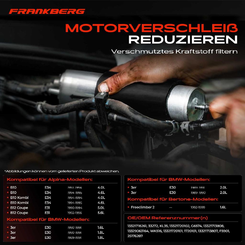 1x Kraftstofffilter für BMW 3er E30 E36 5er E34 7er E32 8er E31 Z1