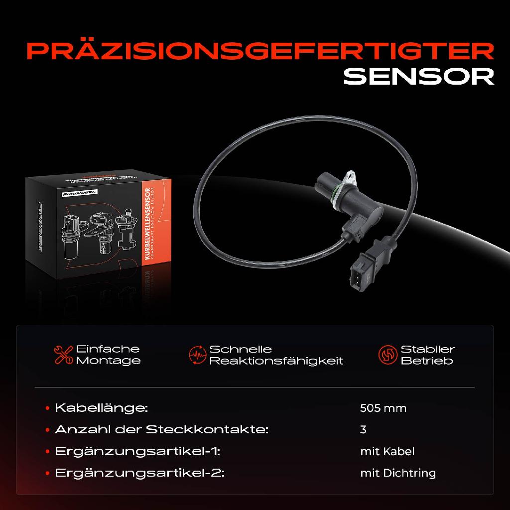 1x Kurbelwellensensor Impulsgeber für VW Golf III 1H Passat 35I Sharan Seat Alhambra Ibiza II