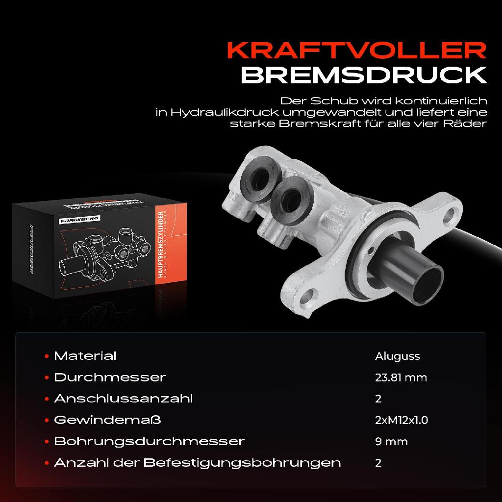 1x Hauptbremszylinder Bremszylinder für Citroën C3 C4 DS3 Peugeot 207 208 2008 Opel