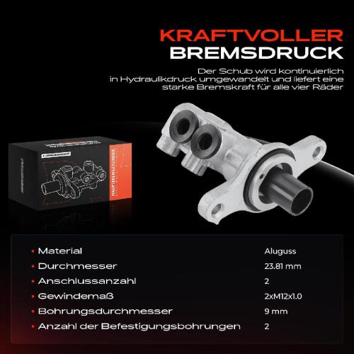 1x Hauptbremszylinder Bremszylinder für Citroën C3 C4 DS3 Peugeot 207 208 2008 Opel Bild 1x Hauptbremszylinder Bremszylinder für Citroën C3 C4 DS3 Peugeot 207 208 2008 Opel