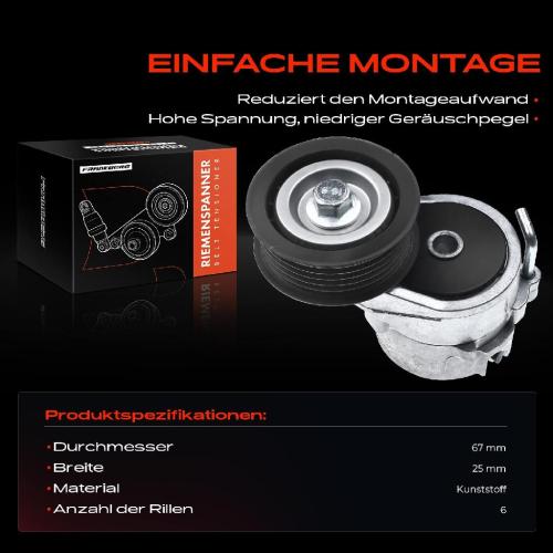 1x Spannrolle Riemenspanner für VW Passat Audi A3 TT Skoda Superb II 3.2L 3.6L Bild 1x Spannrolle Riemenspanner für VW Passat Audi A3 TT Skoda Superb II 3.2L 3.6L