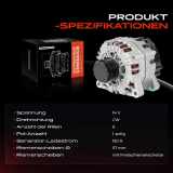 1x Lichtmaschine Generator für Citroën C4 UA UD C5 3 RD C6 Peugeot 407 Coupe