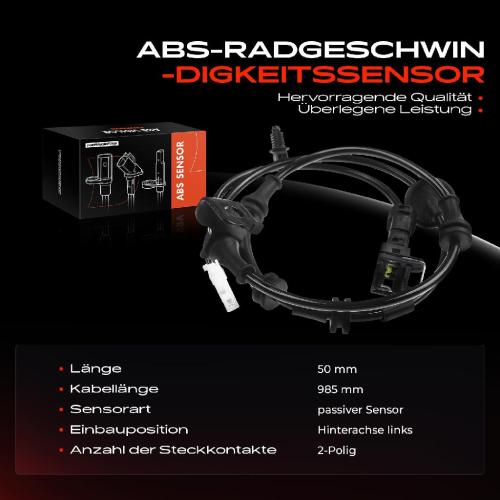 Frankberg 1x ABS Sensor Hinterachse links für Hyundai i10 PA 1.0L 1.1L 1.2L 2008-2013 Bild Frankberg 1x ABS Sensor Hinterachse links für Hyundai i10 PA 1.0L 1.1L 1.2L 2008-2013