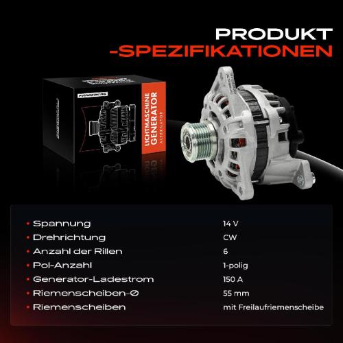 Frankberg 1x Lichtmaschine Generator für Iveco Daily VI Bus Kasten 3.0L Bj ab 2014 Bild Frankberg 1x Lichtmaschine Generator für Iveco Daily VI Bus Kasten 3.0L Bj ab 2014