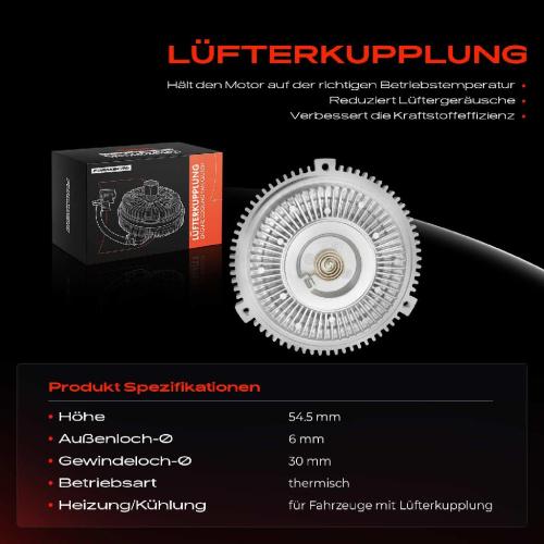 1x Lüfterkupplung Kühlerlüfte für Mercedes-Benz W202 A208 W124 R170 1992-2001 Bild 1x Lüfterkupplung Kühlerlüfte für Mercedes-Benz W202 A208 W124 R170 1992-2001