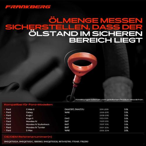 1x Ölmessstab Ölpeilstab Ölstab für Ford Galaxy WA6 Kuga II C-Max II Mondeo IV BA7 Bild 1x Ölmessstab Ölpeilstab Ölstab für Ford Galaxy WA6 Kuga II C-Max II Mondeo IV BA7