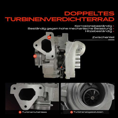 1x Abgasturbolader für Mercedes-Benz C-Klasse W203 C-Klasse Coupe S203 CL203 C209 W211 VF211 S211 Bild 1x Abgasturbolader für Mercedes-Benz C-Klasse W203 C-Klasse Coupe S203 CL203 C209 W211 VF211 S211