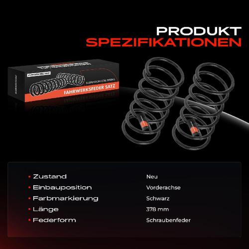 2x Fahrwerksfeder Vorderachse für Citroën Xsara N1 Xsara Break N2 Xsara Coupe N0 1997-2005 Bild 2x Fahrwerksfeder Vorderachse für Citroën Xsara N1 Xsara Break N2 Xsara Coupe N0 1997-2005