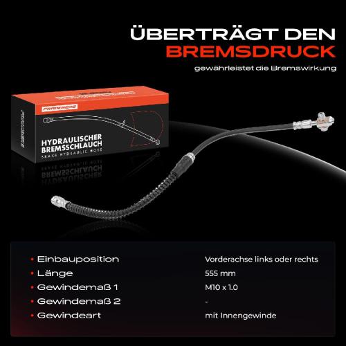 Frankberg 1x Bremsschlauch Bremsschläuche Vorderachse Links oder Rechts für VW Golf Touran Audi A3 Seat Altea Skoda Octavia Bild Frankberg 1x Bremsschlauch Bremsschläuche Vorderachse Links oder Rechts für VW Golf Touran Audi A3 Seat Altea Skoda Octavia