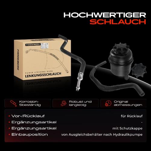 1x Ausgleichsbehälter 2x Hydraulikschlauch für BMW 5er Touring E39 7er E38 1995-2004 Bild 1x Ausgleichsbehälter 2x Hydraulikschlauch für BMW 5er Touring E39 7er E38 1995-2004