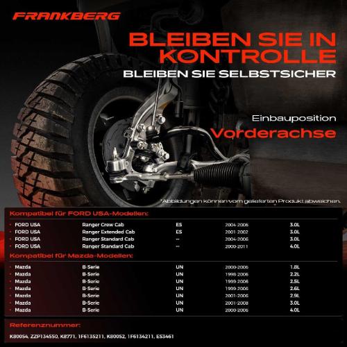 1x Querlenker Satz Vorderachse für FORD USA Ranger Crew Cab Pick-up Extended Standard Mazda B-Serie Bild 1x Querlenker Satz Vorderachse für FORD USA Ranger Crew Cab Pick-up Extended Standard Mazda B-Serie