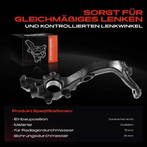 1x Achsschenkel Radaufhängung Vorderachse Rechts für Audi A4 Avant 8D B5 Skoda Superb I Bild 1x Achsschenkel Radaufhängung Vorderachse Rechts für Audi A4 Avant 8D B5 Skoda Superb I