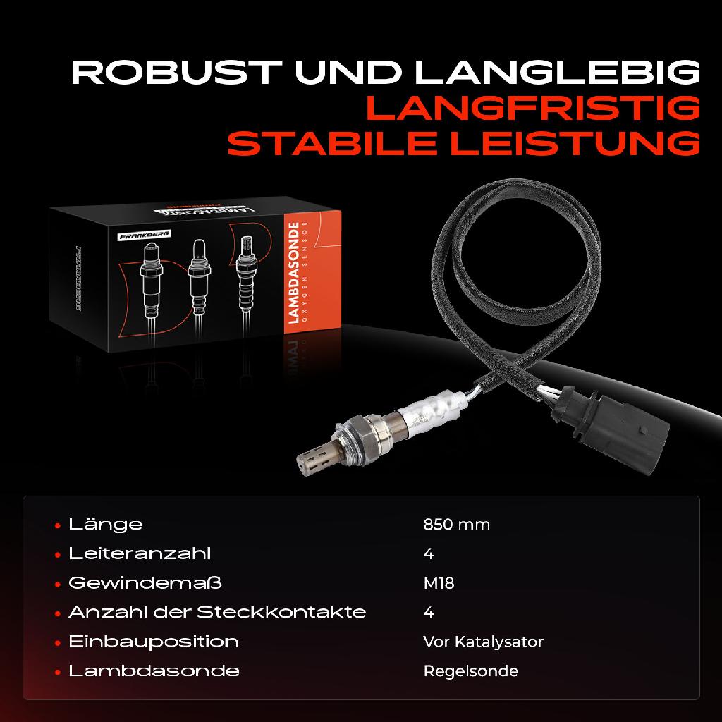 1x Lambdasonde Regelsonde Vor Katalysator für VW Polo Stufenheck Jetta IV UP! Skoda Roomster Rapid Seat