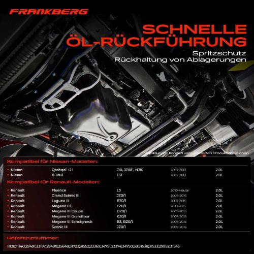 Frankberg 1x Ölwanne Motorölwanne für Nissan X-Trail T31 Qashqai Renault Laguna III Megane III 2.0L Bild Frankberg 1x Ölwanne Motorölwanne für Nissan X-Trail T31 Qashqai Renault Laguna III Megane III 2.0L