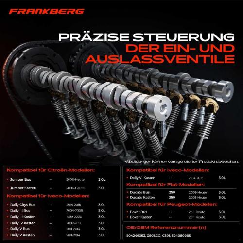 Frankberg 1x Nockenwelle für Citroën Jumper Fiat Ducato 250 290 2009-2010 Bild Frankberg 1x Nockenwelle für Citroën Jumper Fiat Ducato 250 290 2009-2010