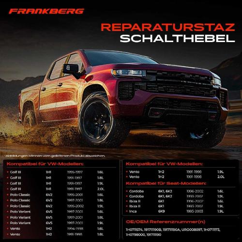 Frankberg 1x Reparaturstaz Schalthebel für VW Golf III 1H1 Polo 6V5 Vento 1H2 Seat Ibiza II Bild Frankberg 1x Reparaturstaz Schalthebel für VW Golf III 1H1 Polo 6V5 Vento 1H2 Seat Ibiza II