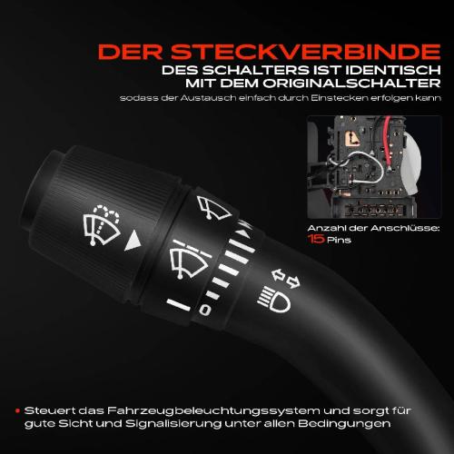 1x Kombischalter Lenkstockschalter für Renault Thalia I LB Bj ab 1998 Bild 1x Kombischalter Lenkstockschalter für Renault Thalia I LB Bj ab 1998