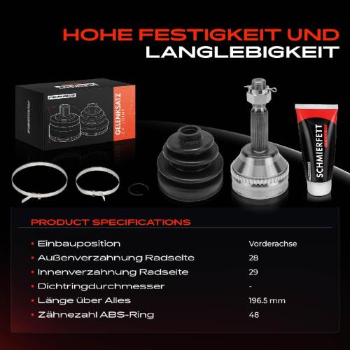1x Antriebswelle Gelenksatz Vorderachse für Ford Transit Bus Kasten Tourneo FA FB FC FD Bild 1x Antriebswelle Gelenksatz Vorderachse für Ford Transit Bus Kasten Tourneo FA FB FC FD
