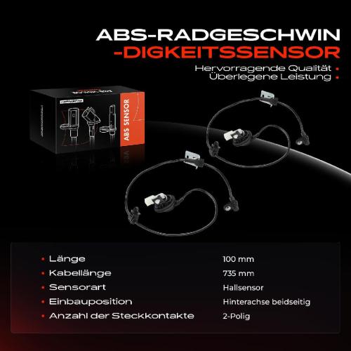 Frankberg 2x ABS Sensor Hinterachse beidseitig für Mazda CX-5 GH KE CX-5 Van KE 2.0L 2.2L 2.5L 2011-2017 Bild Frankberg 2x ABS Sensor Hinterachse beidseitig für Mazda CX-5 GH KE CX-5 Van KE 2.0L 2.2L 2.5L 2011-2017