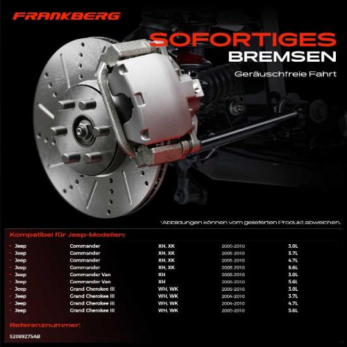 2x Bremsscheiben Hinterachse für Jeep Commander Van Grand Cherokee III XH XK 2004-2010 Bild 2x Bremsscheiben Hinterachse für Jeep Commander Van Grand Cherokee III XH XK 2004-2010