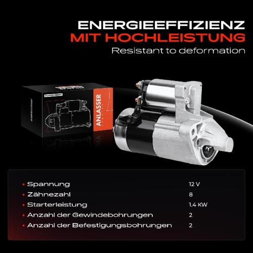 1x Anlasser Starter für Suzuki Grand Vitara I Geländewagen Offen II Cabrio 2.0L 2.5L 2.7L 1995-2015 Bild 1x Anlasser Starter für Suzuki Grand Vitara I Geländewagen Offen II Cabrio 2.0L 2.5L 2.7L 1995-2015