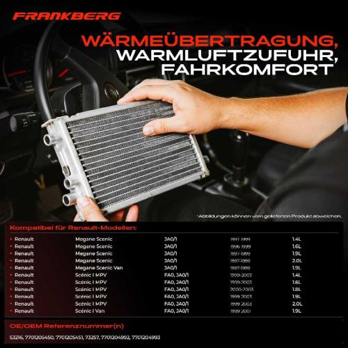 1x Wärmetauscher Innenraumheizung für Renault Megane Scenic Van MPV Bild 1x Wärmetauscher Innenraumheizung für Renault Megane Scenic Van MPV