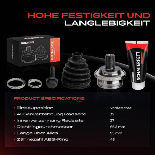 Frankberg 1x Antriebswelle Gelenksatz Vorderachse für Mercedes-Benz C-Klasse W203 S203 W211 S211 Bild Frankberg 1x Antriebswelle Gelenksatz Vorderachse für Mercedes-Benz C-Klasse W203 S203 W211 S211