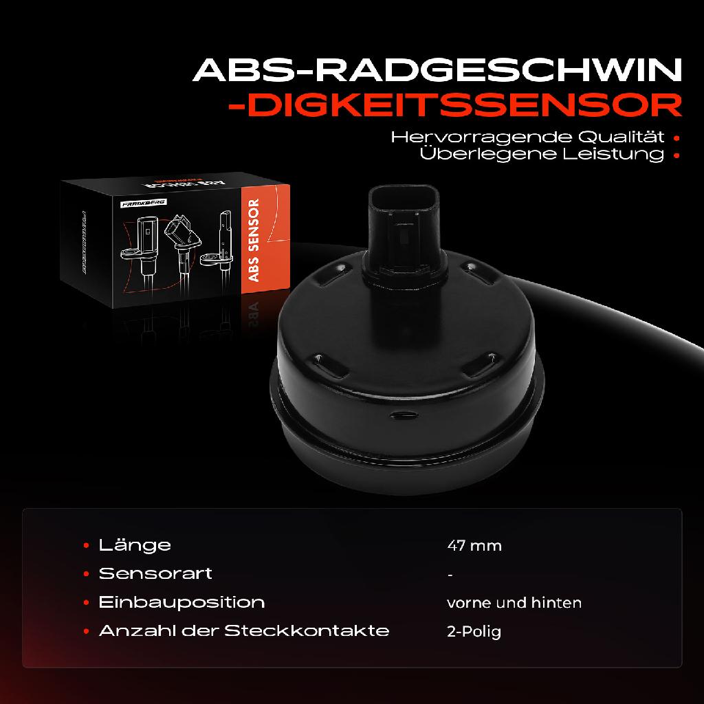 1x ABS Sensor vorne und hinten für Toyota Echo Stufenheck Yaris Verso Van 1.3L 1.5L 1.0L 1.4L 1999-2005