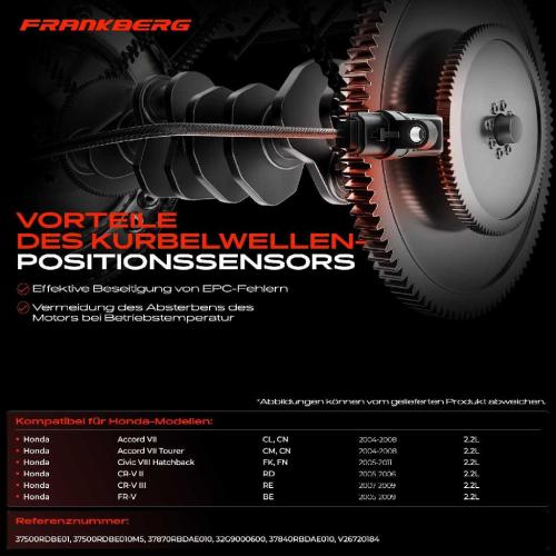 1x Kurbelwellensensor Impulsgeber für Honda Accord VII CR-V II V III Civic VIII 2.2L Bild 1x Kurbelwellensensor Impulsgeber für Honda Accord VII CR-V II V III Civic VIII 2.2L