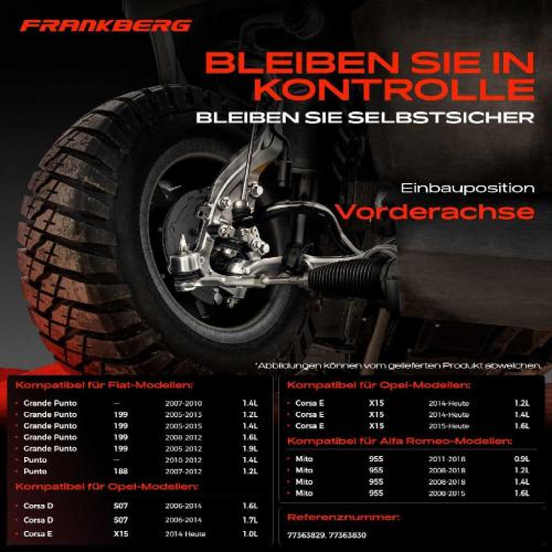 2x Spurstangenkopf Vorderachse für Alfa Romeo Mito Fiat Grande Punto Van Evo Kasten/Schrägheck Opel Bild 2x Spurstangenkopf Vorderachse für Alfa Romeo Mito Fiat Grande Punto Van Evo Kasten/Schrägheck Opel