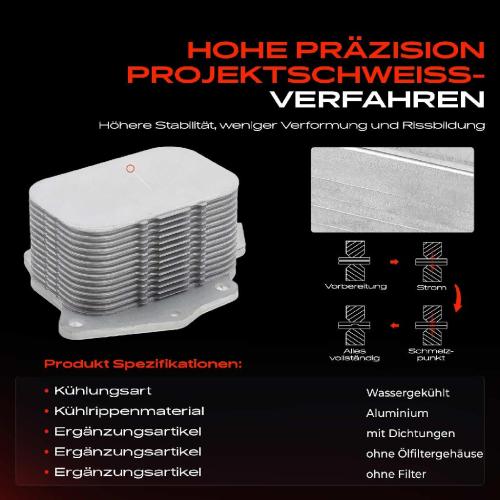 1x Ölkühler Motoröl für Citroën Berlingo Fiat Scudo Ford B C-Max Ecosport Mazda 2 3 Bild 1x Ölkühler Motoröl für Citroën Berlingo Fiat Scudo Ford B C-Max Ecosport Mazda 2 3