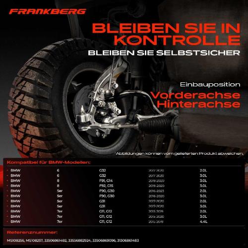 Frankberg 4x Koppelstange Vorderachse für BMW 5er Touring F90 G30 G31 G32 G11 G12 F91 G14 F92 G15 2.0L 2015-2023 Bild Frankberg 4x Koppelstange Vorderachse für BMW 5er Touring F90 G30 G31 G32 G11 G12 F91 G14 F92 G15 2.0L 2015-2023