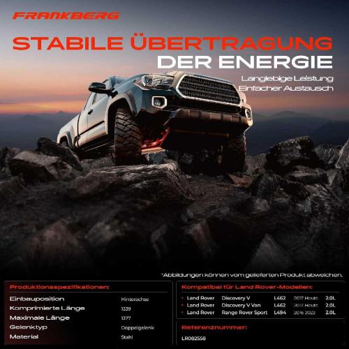 1x Kardanwelle Gelenkwelle Hinterachse für Land Rover Discovery V Van Range Sport 2.0L Bj ab 2016 Bild 1x Kardanwelle Gelenkwelle Hinterachse für Land Rover Discovery V Van Range Sport 2.0L Bj ab 2016