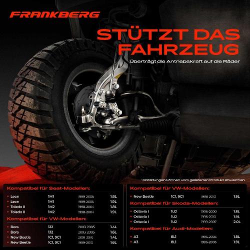 Frankberg 1x Achsschenkel Radaufhängung Vorderachse Rechts für VW Golf 4 Bora Audi A3 8L1 Seat Skoda Bild Frankberg 1x Achsschenkel Radaufhängung Vorderachse Rechts für VW Golf 4 Bora Audi A3 8L1 Seat Skoda