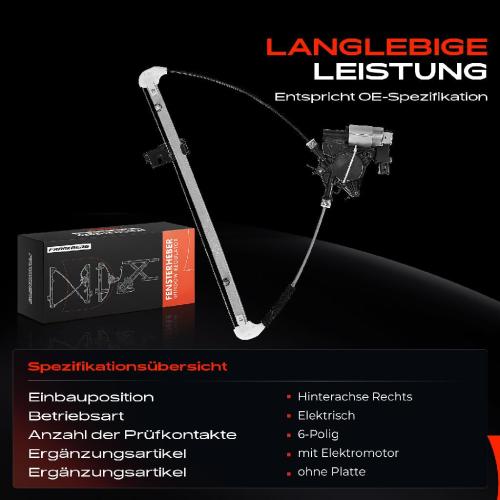 Frankberg 1x Fensterheber Hinten Rechts für Mazda 3??? BK 2003-2009 Bild Frankberg 1x Fensterheber Hinten Rechts für Mazda 3??? BK 2003-2009