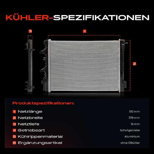 1x Kühler Wasserkühler Motorkühler für Renault Twingo III Smart Fortwo Coupe 453 Bild 1x Kühler Wasserkühler Motorkühler für Renault Twingo III Smart Fortwo Coupe 453