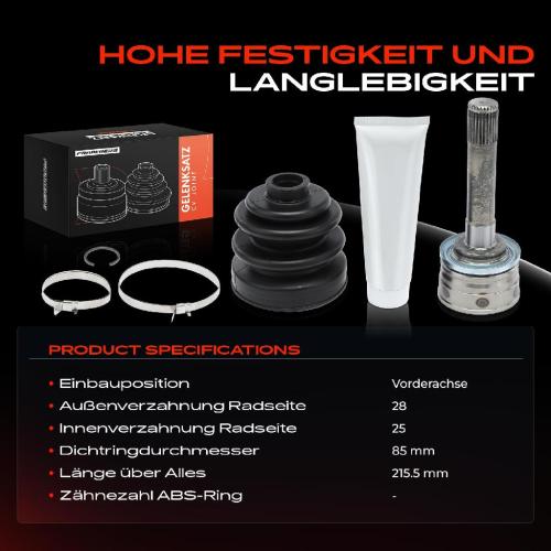 Frankberg 1x Antriebswelle Gelenksatz Vorderachse für Mitsubishi Pajero I L04G V2W L200 K5T Bild Frankberg 1x Antriebswelle Gelenksatz Vorderachse für Mitsubishi Pajero I L04G V2W L200 K5T