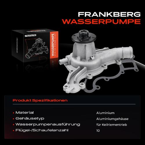 Frankberg 1x Wasserpumpe Kühlwasserpumpe für Ford Transit Scorpio GAE GGR GGE Sierra GB4 GBC BNG BNG 2.4L 2.9L Bild Frankberg 1x Wasserpumpe Kühlwasserpumpe für Ford Transit Scorpio GAE GGR GGE Sierra GB4 GBC BNG BNG 2.4L 2.9L