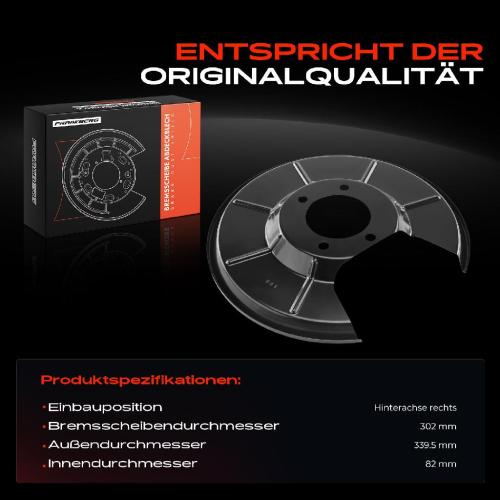 Frankberg 1x Ankerblech Bremsscheibe Hinterachse Rechts für Ford Kuga Mondeo Volvo S-Max XC60 V70 Bild Frankberg 1x Ankerblech Bremsscheibe Hinterachse Rechts für Ford Kuga Mondeo Volvo S-Max XC60 V70
