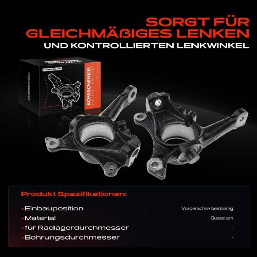 Frankberg 2x Achsschenkel Radaufhängung Vorderachse Beidseitig für Citroën C5 III C6 Peugeot 407 508 I Bild Frankberg 2x Achsschenkel Radaufhängung Vorderachse Beidseitig für Citroën C5 III C6 Peugeot 407 508 I