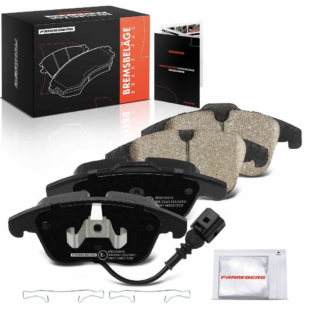 Frankberg 4x Bremsbeläge Vorderachse für Audi Q3 Seat Alhambra VW Sharan Van Tiguan 2007-2022