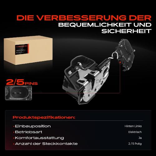 1x Türschloss Hinten Links für BMW 5er F10 5er Touring F11 2.0L 2.5L 3.0L 4.4L 2009-2017 Bild 1x Türschloss Hinten Links für BMW 5er F10 5er Touring F11 2.0L 2.5L 3.0L 4.4L 2009-2017