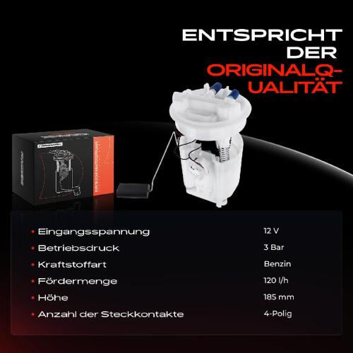 Frankberg 1x Kraftstoffpumpe für Volvo S40 I 644 V40 Kombi 645 1.6L 1.7L 1.8L 2.0L 1995-2004 Bild Frankberg 1x Kraftstoffpumpe für Volvo S40 I 644 V40 Kombi 645 1.6L 1.7L 1.8L 2.0L 1995-2004