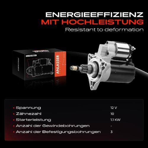 1x Anlasser Starter für VW Multivan V Transporter IV Bus Kasten Pritsche/Fahrgestell 1990-2015 Bild 1x Anlasser Starter für VW Multivan V Transporter IV Bus Kasten Pritsche/Fahrgestell 1990-2015