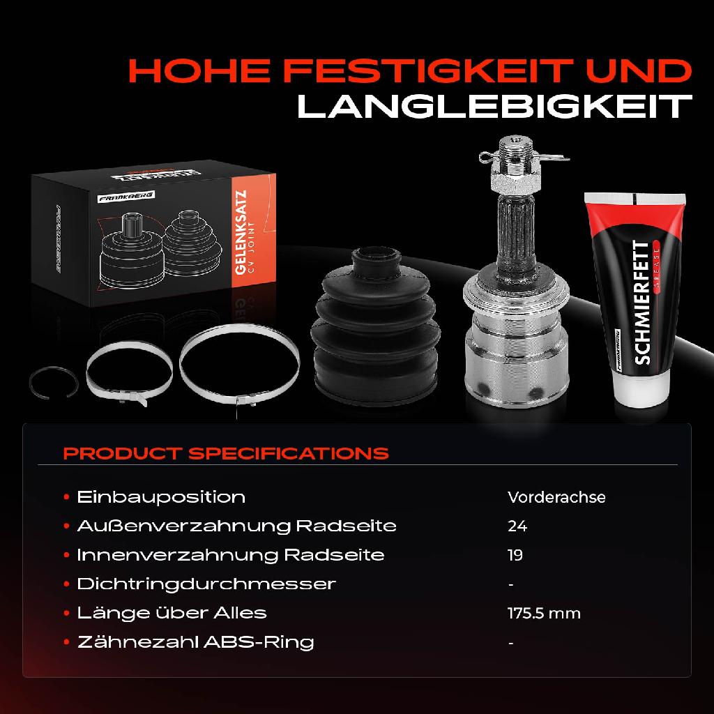 1x Antriebswelle Gelenksatz Vorderachse für Daihatsu Terios J1 1.3L 1997-2000