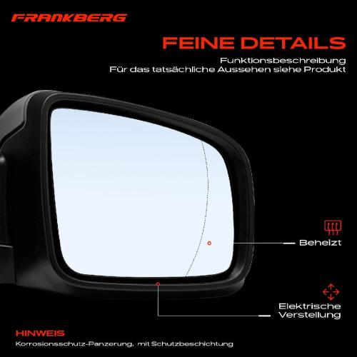Frankberg 1x Außenspiegel Rechts für Mercedes-Benz Viano W639 Vito 2003-2014 Bild Frankberg 1x Außenspiegel Rechts für Mercedes-Benz Viano W639 Vito 2003-2014