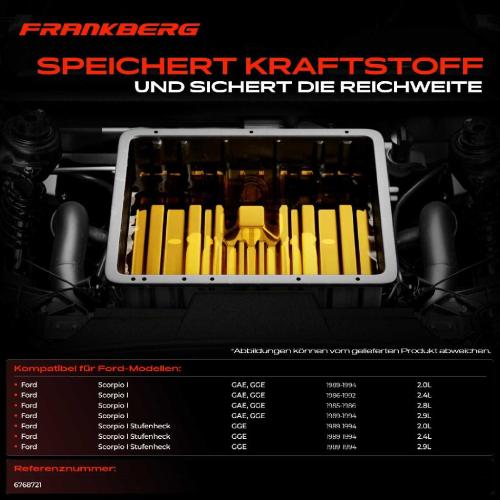 Frankberg 1x Kraftstofftank Kraftstoffbehälter für Ford Scorpio I GAE GGE 2.0L Bild Frankberg 1x Kraftstofftank Kraftstoffbehälter für Ford Scorpio I GAE GGE 2.0L