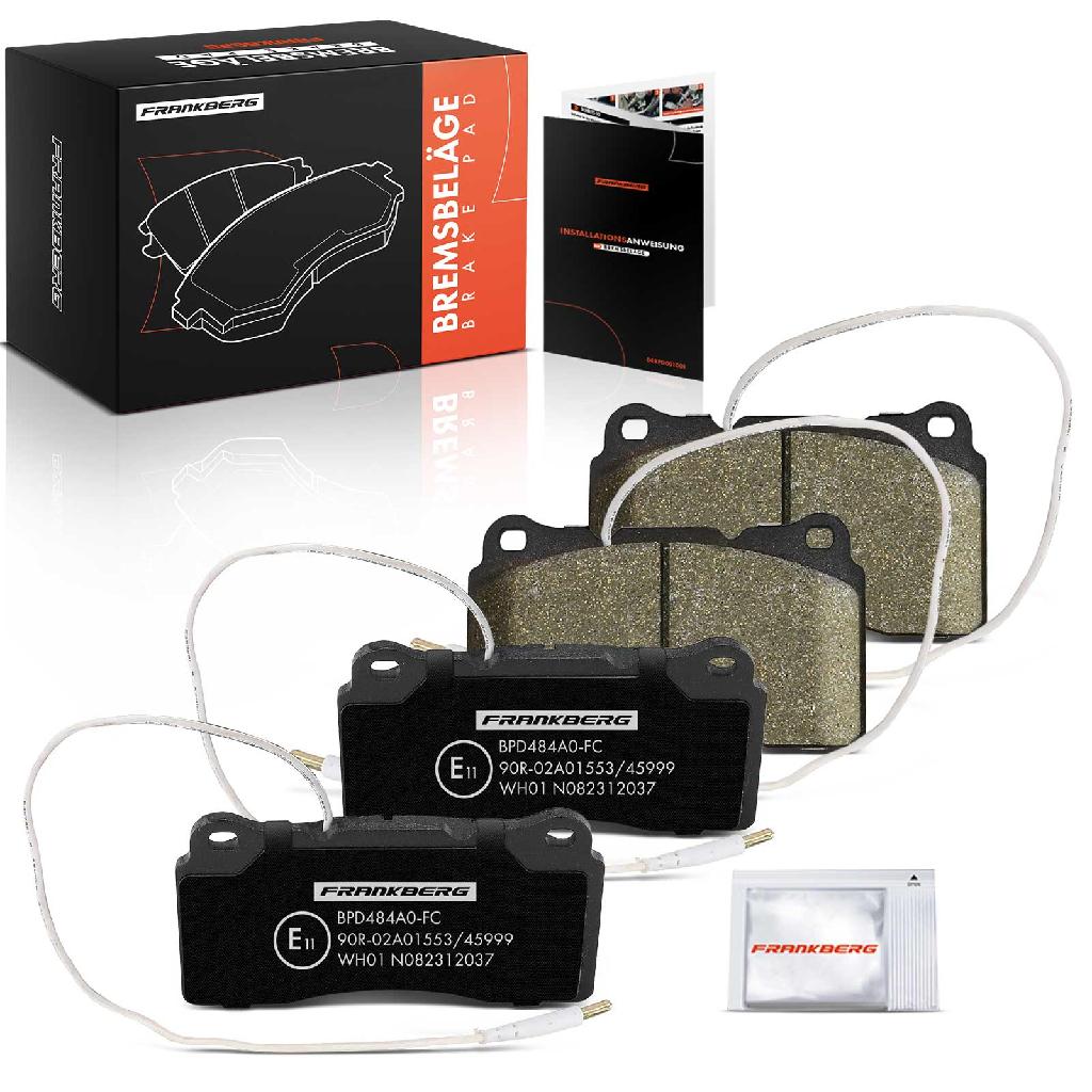 Frankberg 4x Bremsbeläge Vorderachse für Citroën C8 Van Fiat Ulysse Lancia Phedra Peugeot 807 2002-2014