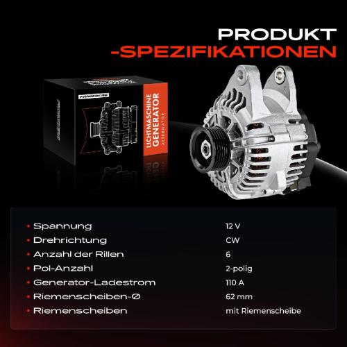 1x Lichtmaschine Generator für Hyundai Santa Fé I SM Sonata IV EF Trajet KIA Bild 1x Lichtmaschine Generator für Hyundai Santa Fé I SM Sonata IV EF Trajet KIA